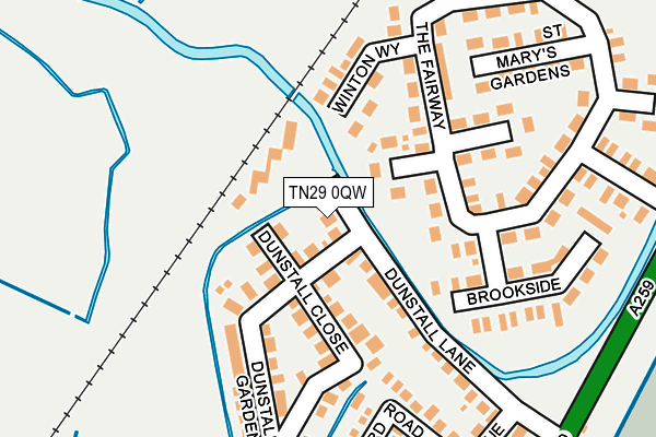 TN29 0QW map - OS OpenMap – Local (Ordnance Survey) TN29 0QW map - OS OpenMap – Local (Ordnance Survey)