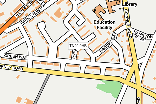 TN29 9HB map - OS OpenMap – Local (Ordnance Survey)