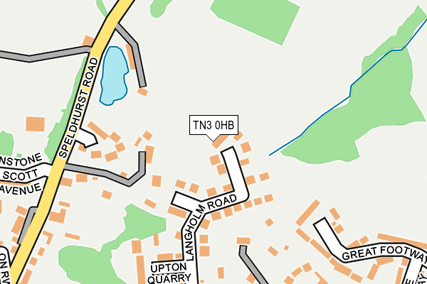 TN3 0HB map - OS OpenMap – Local (Ordnance Survey) TN3 0HB map - OS OpenMap – Local (Ordnance Survey)