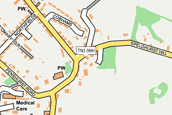 TN3 0NH map - OS OpenMap – Local (Ordnance Survey) TN3 0NH map - OS OpenMap – Local (Ordnance Survey)