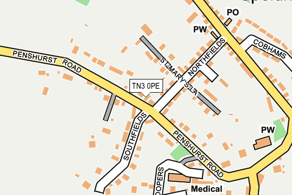 TN3 0PE map - OS OpenMap – Local (Ordnance Survey) TN3 0PE map - OS OpenMap – Local (Ordnance Survey)