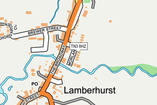 TN3 8HZ map - OS OpenMap – Local (Ordnance Survey)