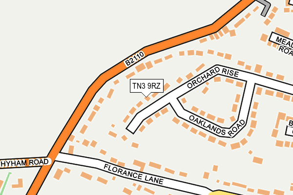 TN3 9RZ map - OS OpenMap – Local (Ordnance Survey) TN3 9RZ map - OS OpenMap – Local (Ordnance Survey)