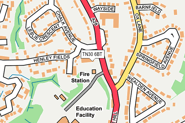 TN30 6BT map - OS OpenMap – Local (Ordnance Survey) TN30 6BT map - OS OpenMap – Local (Ordnance Survey)