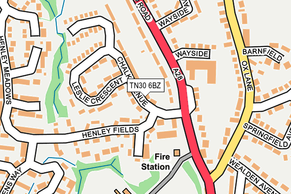 TN30 6BZ map - OS OpenMap – Local (Ordnance Survey) TN30 6BZ map - OS OpenMap – Local (Ordnance Survey)