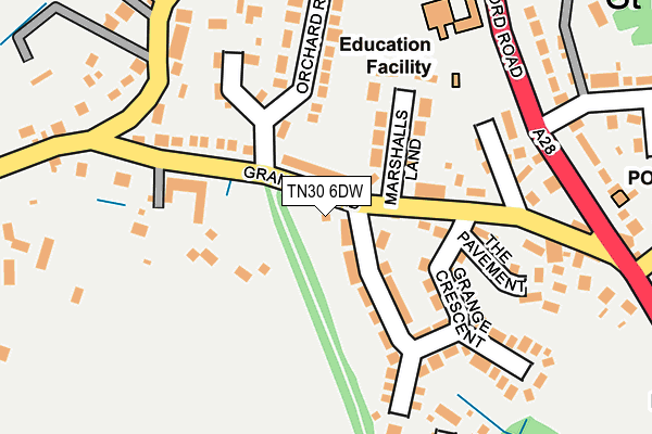 TN30 6DW map - OS OpenMap – Local (Ordnance Survey) TN30 6DW map - OS OpenMap – Local (Ordnance Survey)