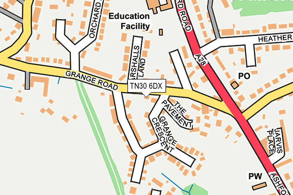 TN30 6DX map - OS OpenMap – Local (Ordnance Survey) TN30 6DX map - OS OpenMap – Local (Ordnance Survey)