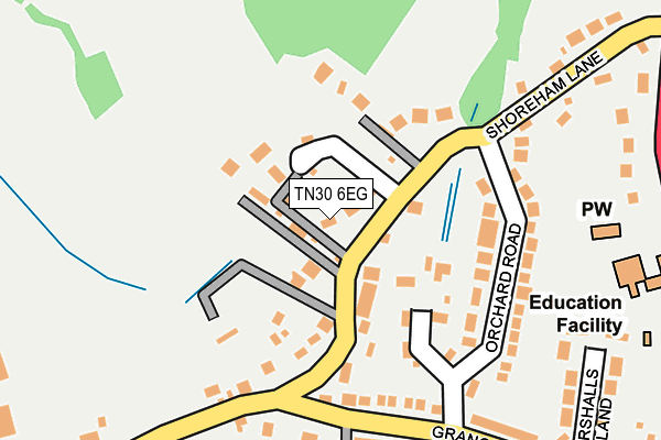 TN30 6EG map - OS OpenMap – Local (Ordnance Survey) TN30 6EG map - OS OpenMap – Local (Ordnance Survey)