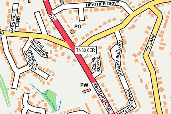 TN30 6ER map - OS OpenMap – Local (Ordnance Survey) TN30 6ER map - OS OpenMap – Local (Ordnance Survey)