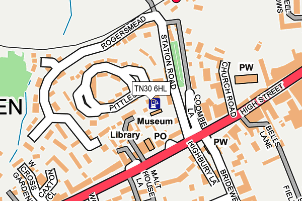 TN30 6HL map - OS OpenMap – Local (Ordnance Survey) TN30 6HL map - OS OpenMap – Local (Ordnance Survey)