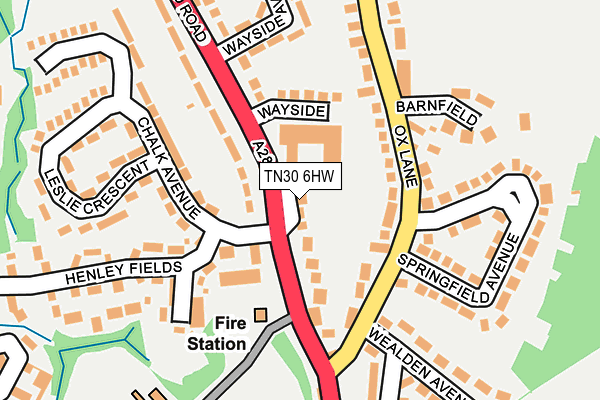 TN30 6HW map - OS OpenMap – Local (Ordnance Survey) TN30 6HW map - OS OpenMap – Local (Ordnance Survey)
