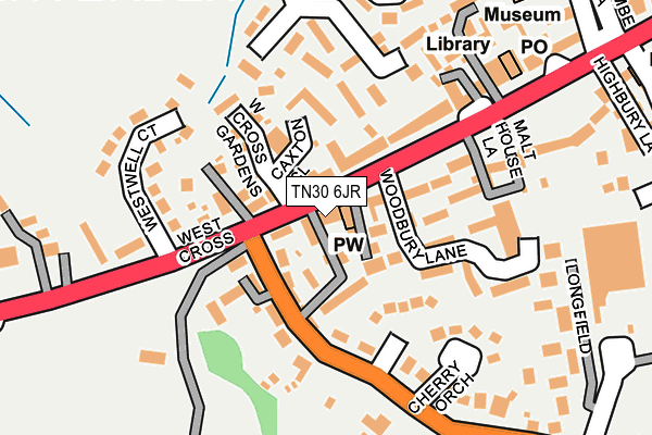 TN30 6JR map - OS OpenMap – Local (Ordnance Survey) TN30 6JR map - OS OpenMap – Local (Ordnance Survey)