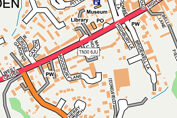 TN30 6JU map - OS OpenMap – Local (Ordnance Survey) TN30 6JU map - OS OpenMap – Local (Ordnance Survey)