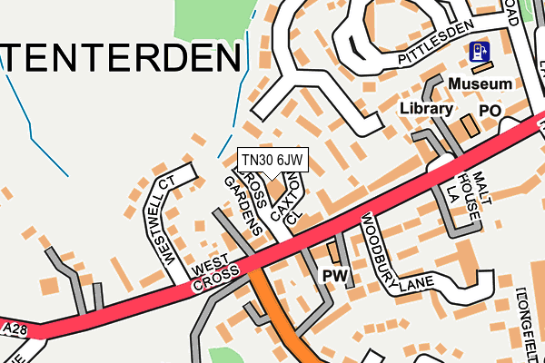 TN30 6JW map - OS OpenMap – Local (Ordnance Survey) TN30 6JW map - OS OpenMap – Local (Ordnance Survey)