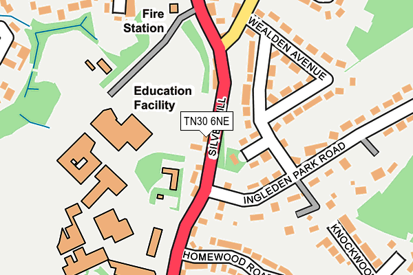 TN30 6NE map - OS OpenMap – Local (Ordnance Survey) TN30 6NE map - OS OpenMap – Local (Ordnance Survey)