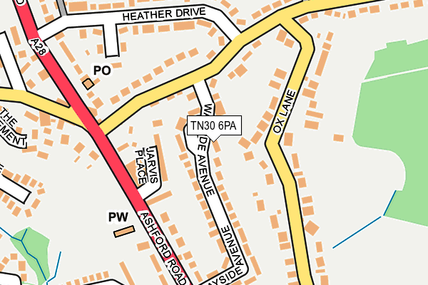 TN30 6PA map - OS OpenMap – Local (Ordnance Survey) TN30 6PA map - OS OpenMap – Local (Ordnance Survey)