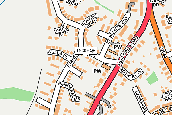 TN30 6QB map - OS OpenMap – Local (Ordnance Survey) TN30 6QB map - OS OpenMap – Local (Ordnance Survey)