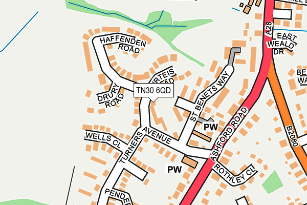 TN30 6QD map - OS OpenMap – Local (Ordnance Survey) TN30 6QD map - OS OpenMap – Local (Ordnance Survey)