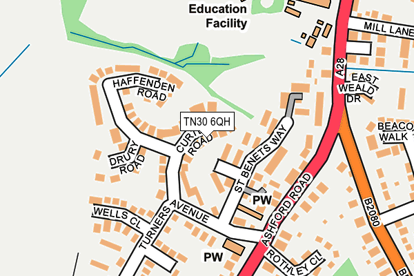TN30 6QH map - OS OpenMap – Local (Ordnance Survey) TN30 6QH map - OS OpenMap – Local (Ordnance Survey)