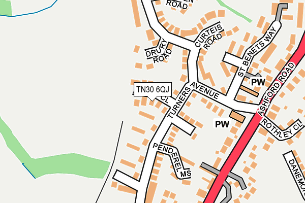 TN30 6QJ map - OS OpenMap – Local (Ordnance Survey) TN30 6QJ map - OS OpenMap – Local (Ordnance Survey)