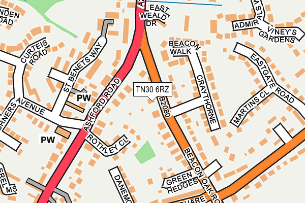 TN30 6RZ map - OS OpenMap – Local (Ordnance Survey) TN30 6RZ map - OS OpenMap – Local (Ordnance Survey)