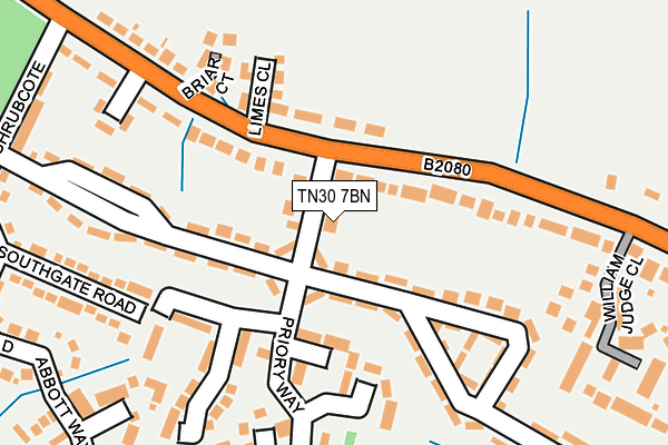 TN30 7BN map - OS OpenMap – Local (Ordnance Survey) TN30 7BN map - OS OpenMap – Local (Ordnance Survey)