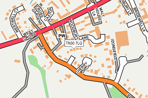 TN30 7LQ map - OS OpenMap – Local (Ordnance Survey) TN30 7LQ map - OS OpenMap – Local (Ordnance Survey)
