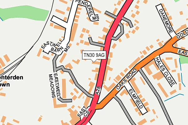 TN30 9AG map - OS OpenMap – Local (Ordnance Survey) TN30 9AG map - OS OpenMap – Local (Ordnance Survey)