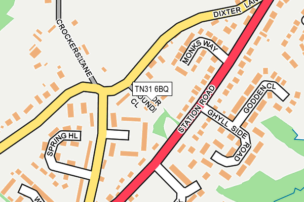 TN31 6BQ map - OS OpenMap – Local (Ordnance Survey) TN31 6BQ map - OS OpenMap – Local (Ordnance Survey)