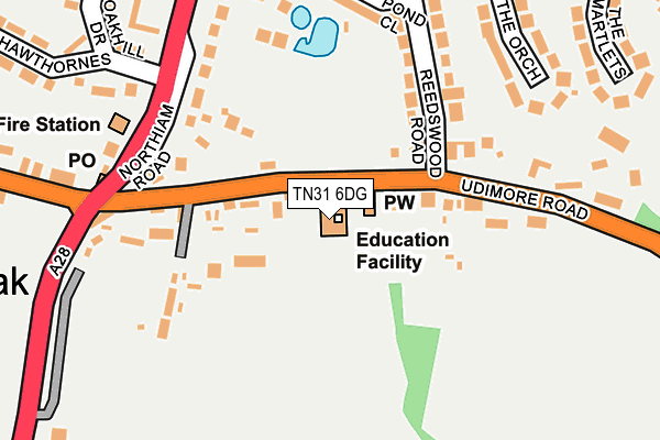 TN31 6DG map - OS OpenMap – Local (Ordnance Survey) TN31 6DG map - OS OpenMap – Local (Ordnance Survey)