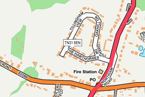TN31 6EN map - OS OpenMap – Local (Ordnance Survey) TN31 6EN map - OS OpenMap – Local (Ordnance Survey)