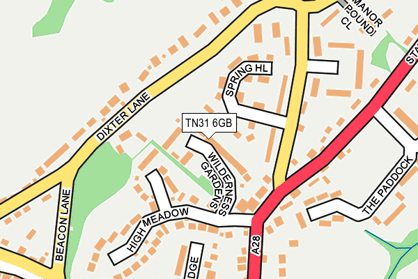 TN31 6GB map - OS OpenMap – Local (Ordnance Survey)
