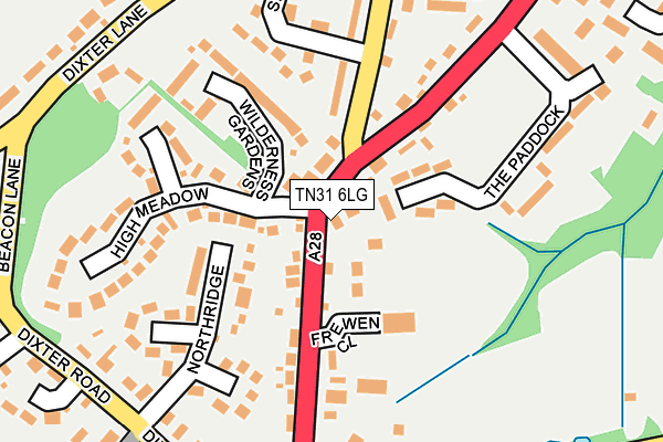 TN31 6LG map - OS OpenMap – Local (Ordnance Survey) TN31 6LG map - OS OpenMap – Local (Ordnance Survey)