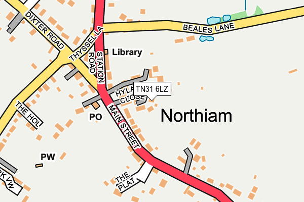 TN31 6LZ map - OS OpenMap – Local (Ordnance Survey)