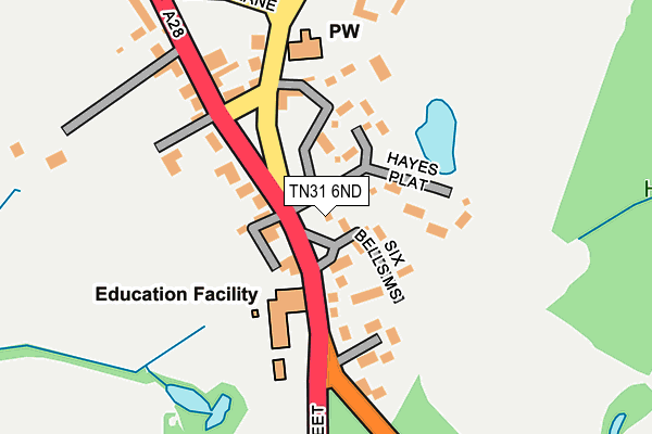 TN31 6ND map - OS OpenMap – Local (Ordnance Survey) TN31 6ND map - OS OpenMap – Local (Ordnance Survey)