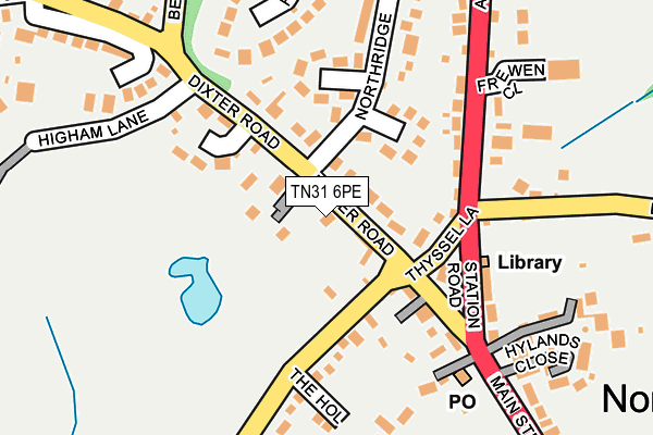 TN31 6PE map - OS OpenMap – Local (Ordnance Survey) TN31 6PE map - OS OpenMap – Local (Ordnance Survey)