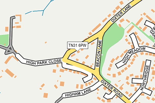 TN31 6PW map - OS OpenMap – Local (Ordnance Survey) TN31 6PW map - OS OpenMap – Local (Ordnance Survey)
