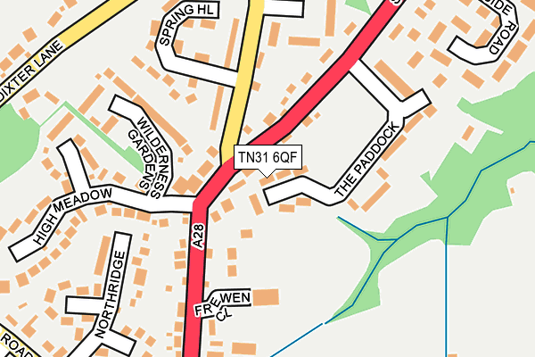 TN31 6QF map - OS OpenMap – Local (Ordnance Survey) TN31 6QF map - OS OpenMap – Local (Ordnance Survey)