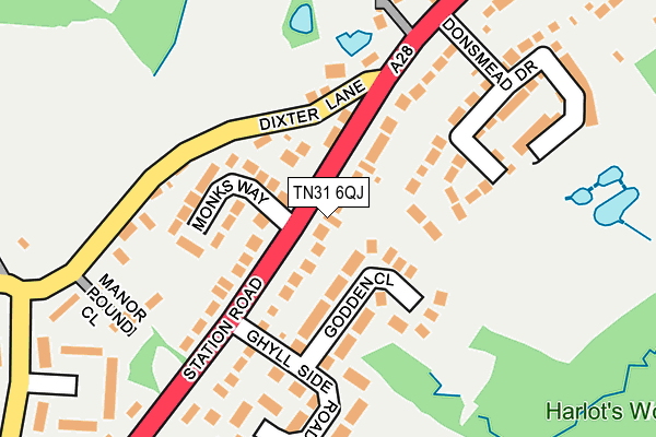 TN31 6QJ map - OS OpenMap – Local (Ordnance Survey) TN31 6QJ map - OS OpenMap – Local (Ordnance Survey)