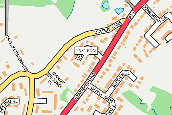 TN31 6QQ map - OS OpenMap – Local (Ordnance Survey) TN31 6QQ map - OS OpenMap – Local (Ordnance Survey)
