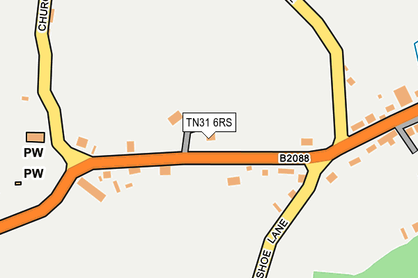 TN31 6RS map - OS OpenMap – Local (Ordnance Survey) TN31 6RS map - OS OpenMap – Local (Ordnance Survey)
