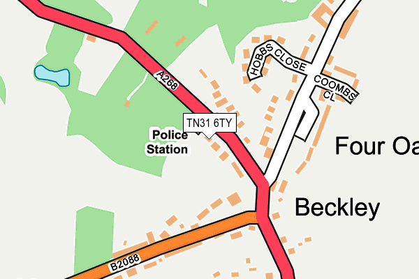 TN31 6TY map - OS OpenMap – Local (Ordnance Survey) TN31 6TY map - OS OpenMap – Local (Ordnance Survey)