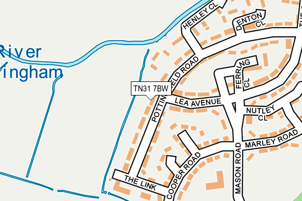TN31 7BW map - OS OpenMap – Local (Ordnance Survey) TN31 7BW map - OS OpenMap – Local (Ordnance Survey)