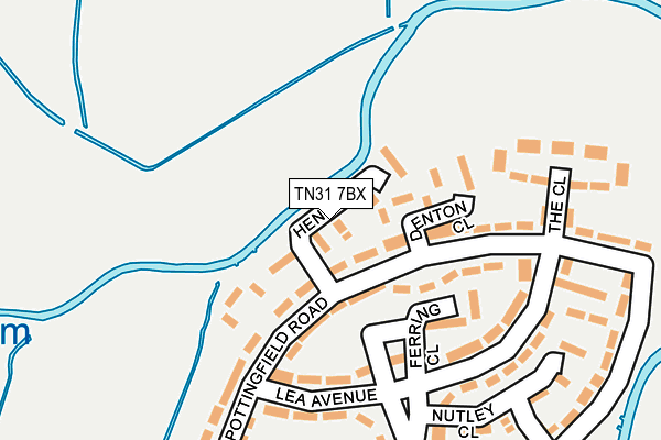 TN31 7BX map - OS OpenMap – Local (Ordnance Survey) TN31 7BX map - OS OpenMap – Local (Ordnance Survey)