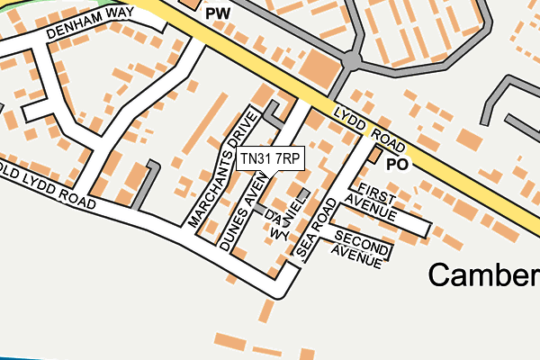 TN31 7RP map - OS OpenMap – Local (Ordnance Survey) TN31 7RP map - OS OpenMap – Local (Ordnance Survey)
