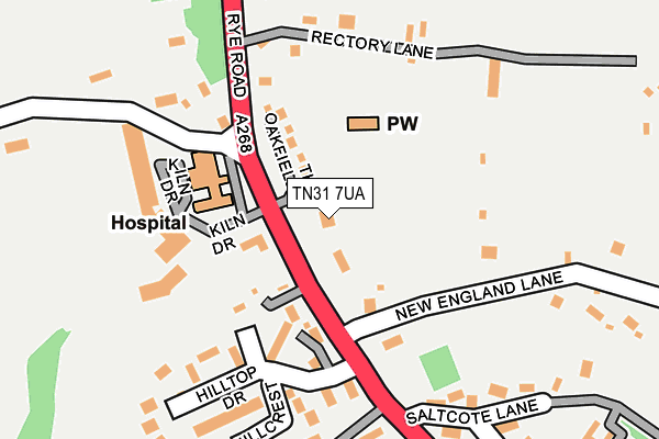 TN31 7UA map - OS OpenMap – Local (Ordnance Survey) TN31 7UA map - OS OpenMap – Local (Ordnance Survey)