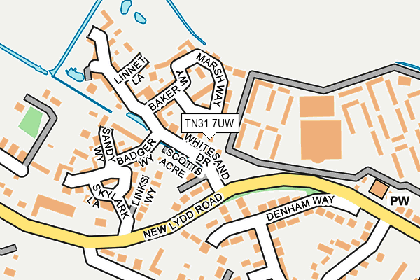 TN31 7UW map - OS OpenMap – Local (Ordnance Survey) TN31 7UW map - OS OpenMap – Local (Ordnance Survey)