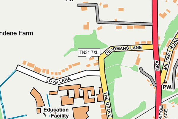 TN31 7XL map - OS OpenMap – Local (Ordnance Survey) TN31 7XL map - OS OpenMap – Local (Ordnance Survey)