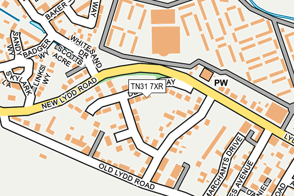 TN31 7XR map - OS OpenMap – Local (Ordnance Survey) TN31 7XR map - OS OpenMap – Local (Ordnance Survey)