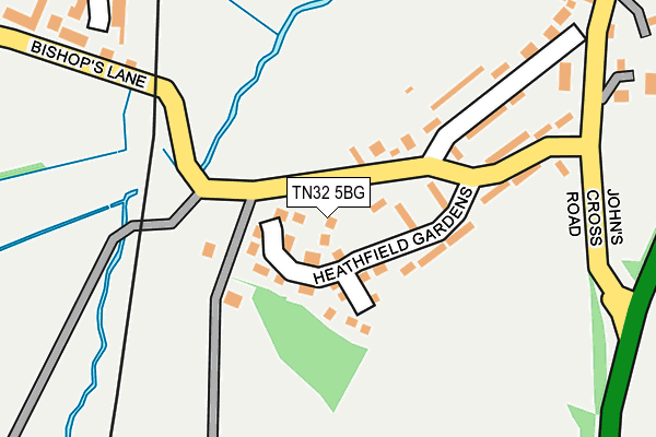 TN32 5BG map - OS OpenMap – Local (Ordnance Survey) TN32 5BG map - OS OpenMap – Local (Ordnance Survey)